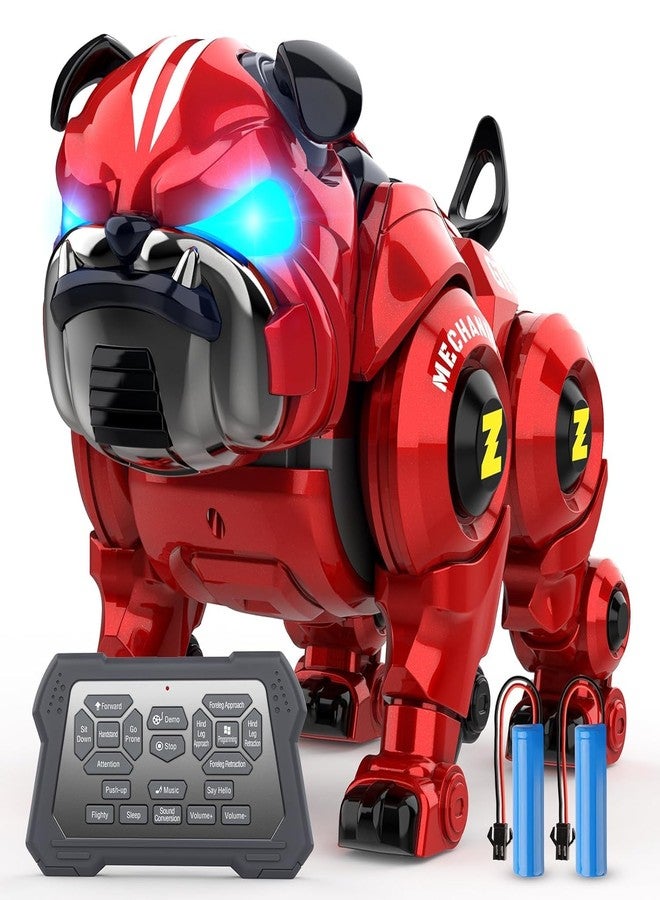 SKYBUCKET 2 Batteries Robot Dog for Kids, Remote Control Robot Rechargeable Programing Stunt Robo Dog with Sing, Dance, Touch Function, Robotic Dog Toy for Boys Ages 5 6 7 8 9 10+ Birthday Gifts, Red - Image 1